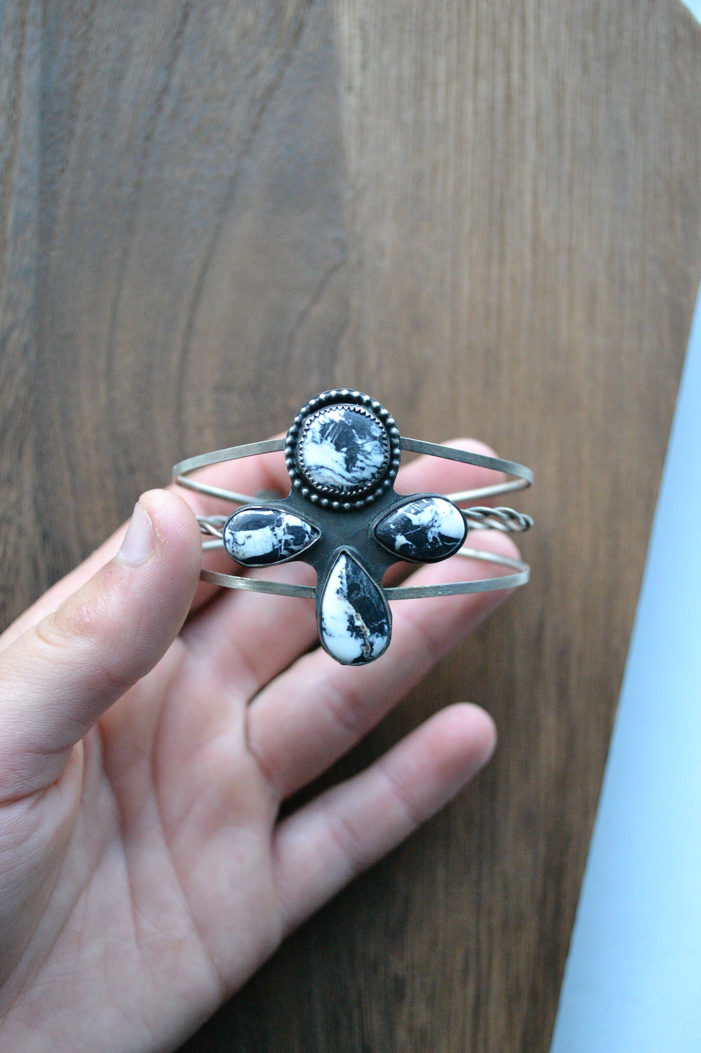 White buffalo cuff