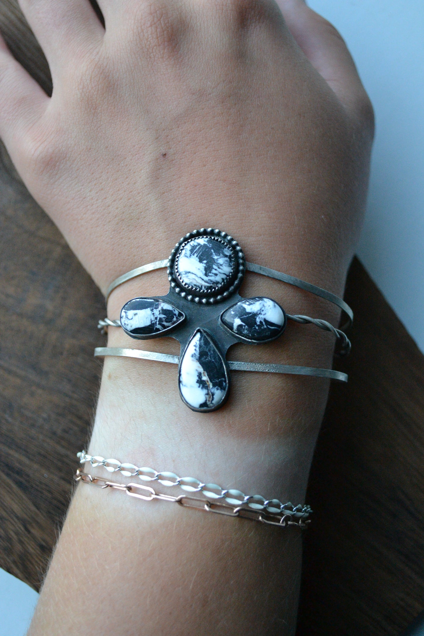 White buffalo cuff